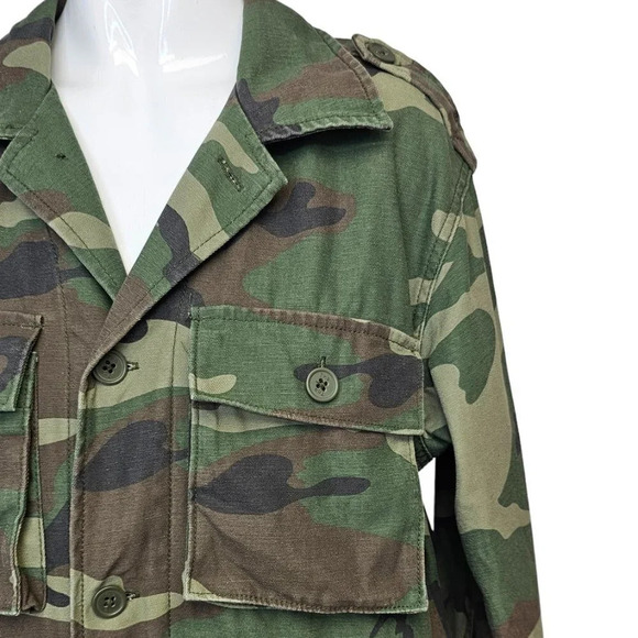 Aritzia TNA Minerva  Camo Green Utility Jacket Cinch Waist Size XS - Picture 4 of 9